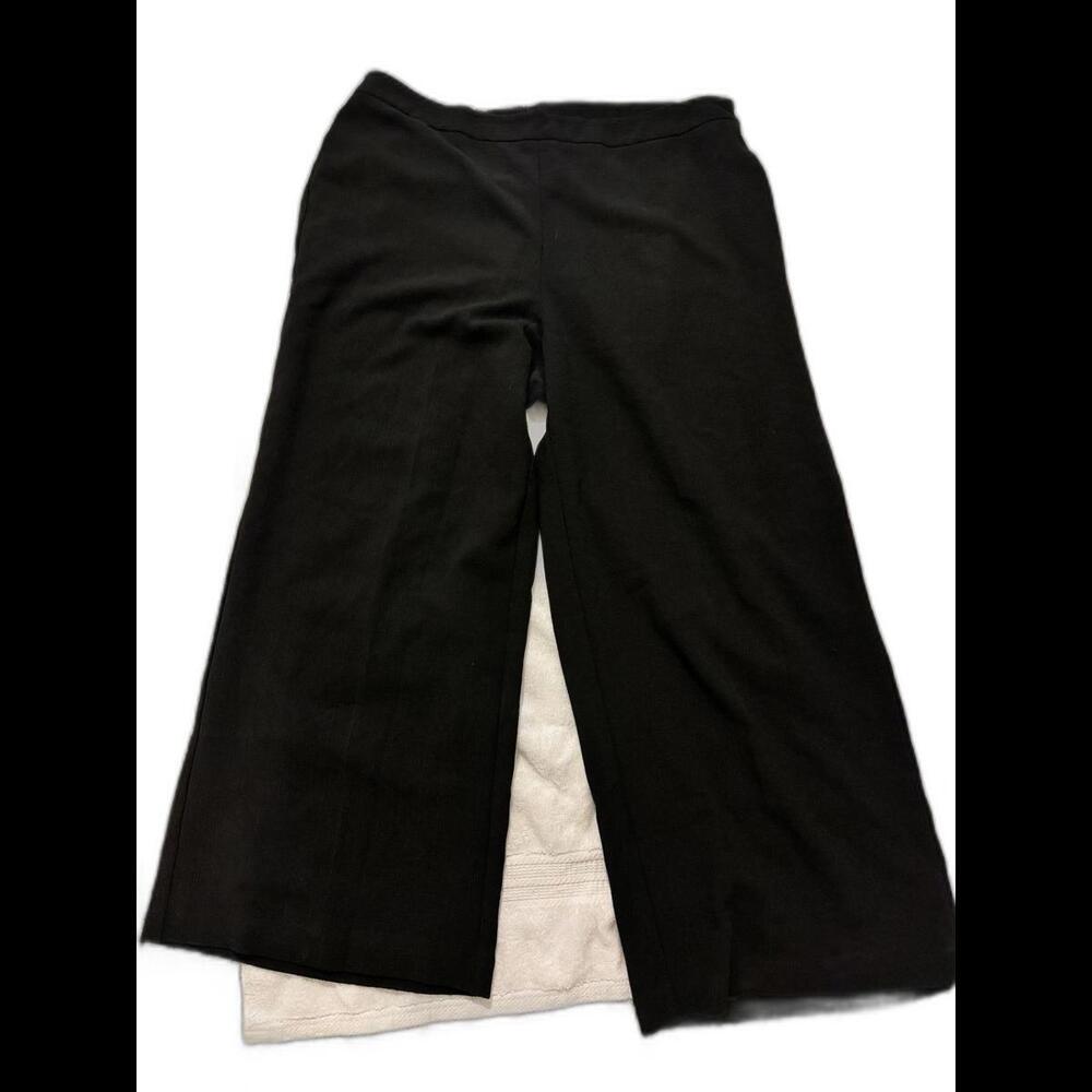 Lavita Stylish Black Wide-Leg Trousers for Effortless Elegance. knee Length 2x